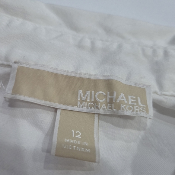 Michael Kors White Shirt Zip Up Sz.12 - Picture 6 of 10